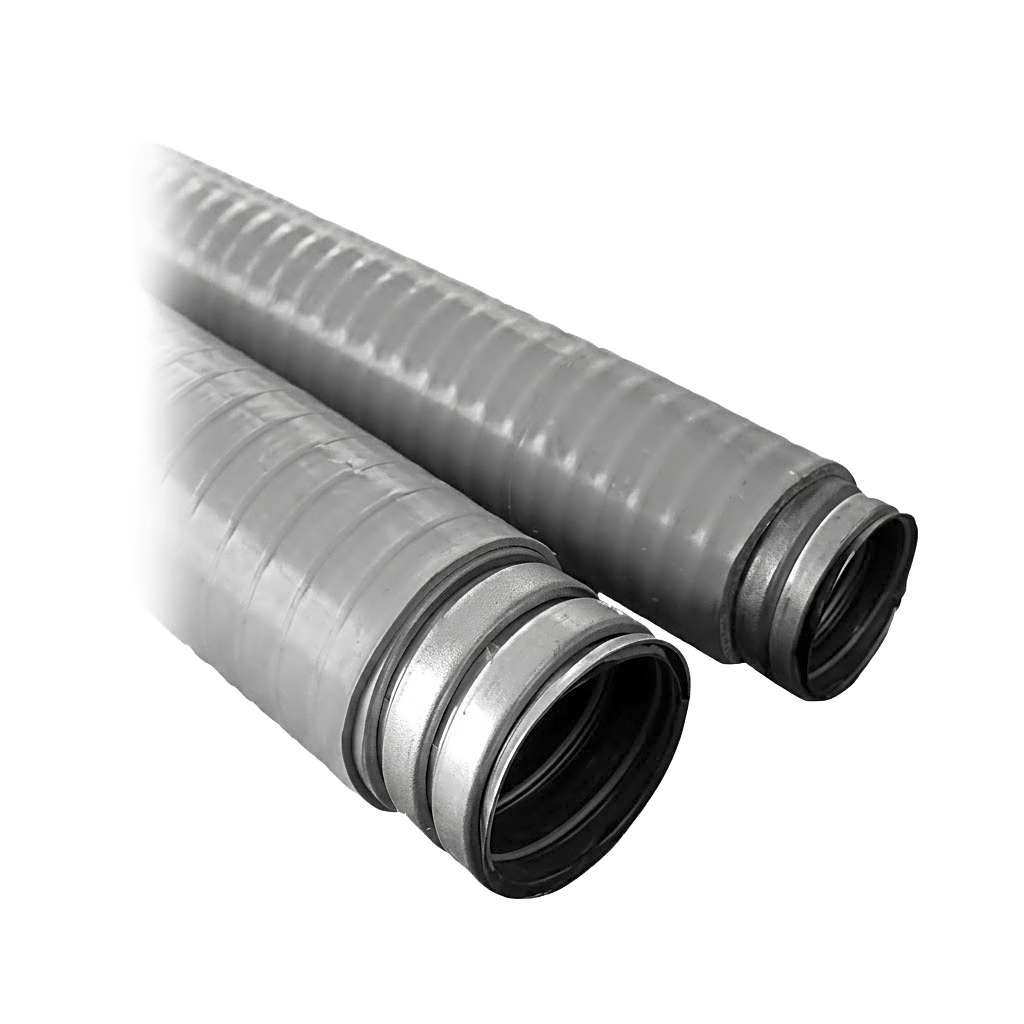 TUBO FLEXIBLE TIPO LIQUIDTIGHT DE 1" (25 MM) / ACERO + PVC / ROLLO DE 20 METROS.