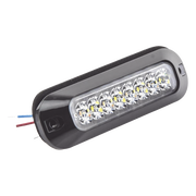 LUZ AUXILIAR DE 8 LED, ROJO/BLANCO, LENTE TRANSPARENTE