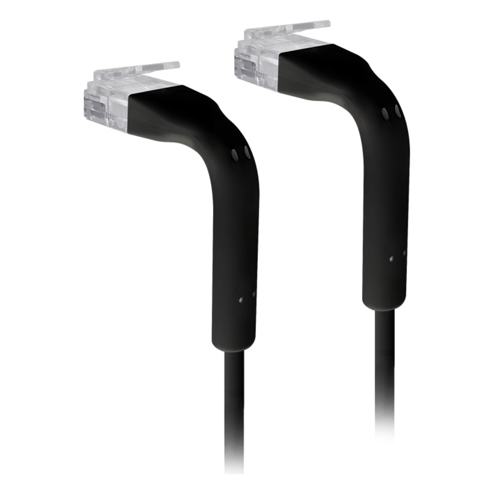 UNIFI PATCH CABLE CAT6 ULTRADELGADO GBE CON BOTAS FLEXIBLES, COLOR NEGRO, 0.3 METROS (0.98 PIES)