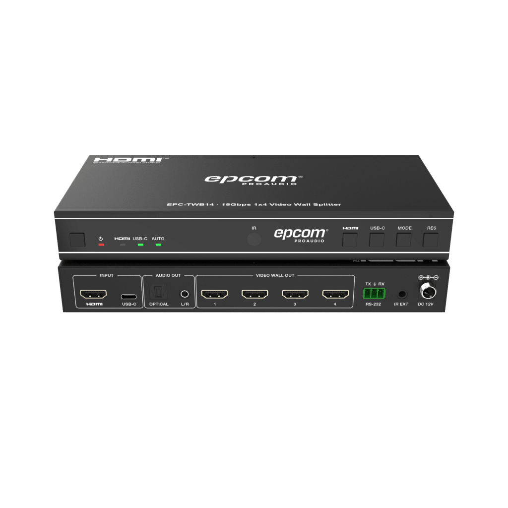 DIVISOR DE VIDEOWALL | 1X4 | 18GBPS-EPCOM PROAUDIO-Bsai Seguridad & Controles