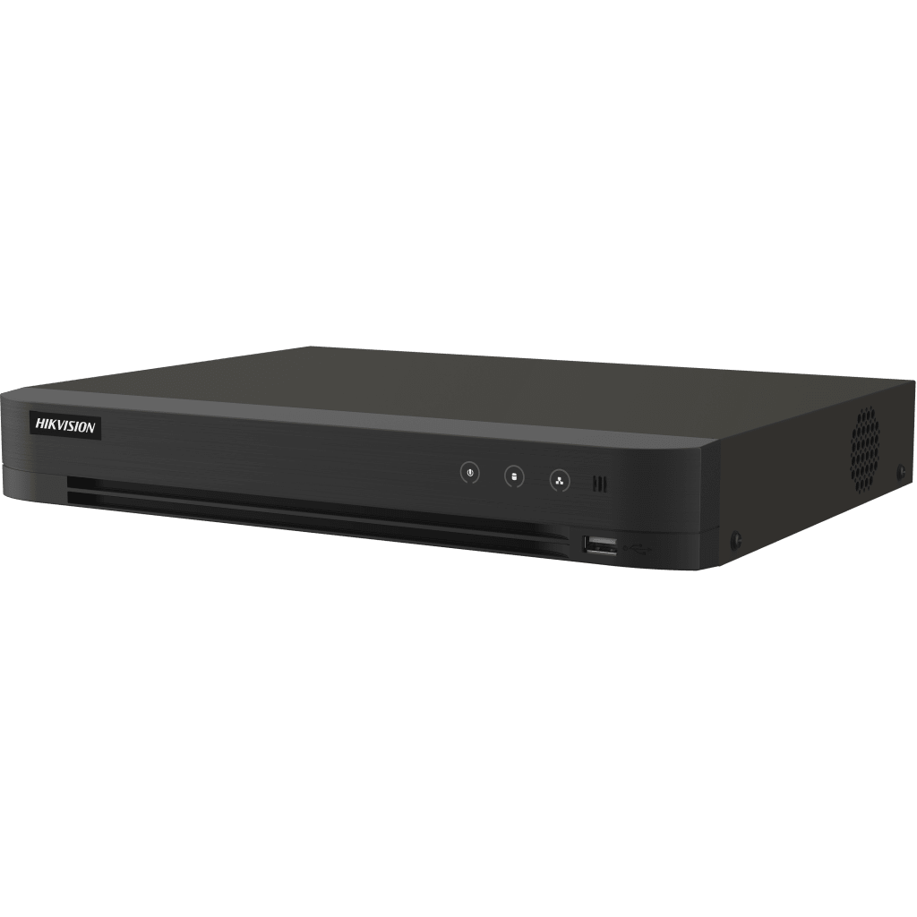 DVR 16 CANALES TURBOHD + 16 CANALES IP / 8 MEGAPIXEL (4K) / AUDIO POR COAXITRON / ACUSENSE /AUDIO BIDIRECCIONALL / 1 BAHÍA DE DISCO DURO / SALIDA DE VIDEO EN FULL HD / H.265+-Cámaras y DVRs HD TurboHD / AHD / HD-TVI-HIKVISION-Bsai Seguridad & Controles