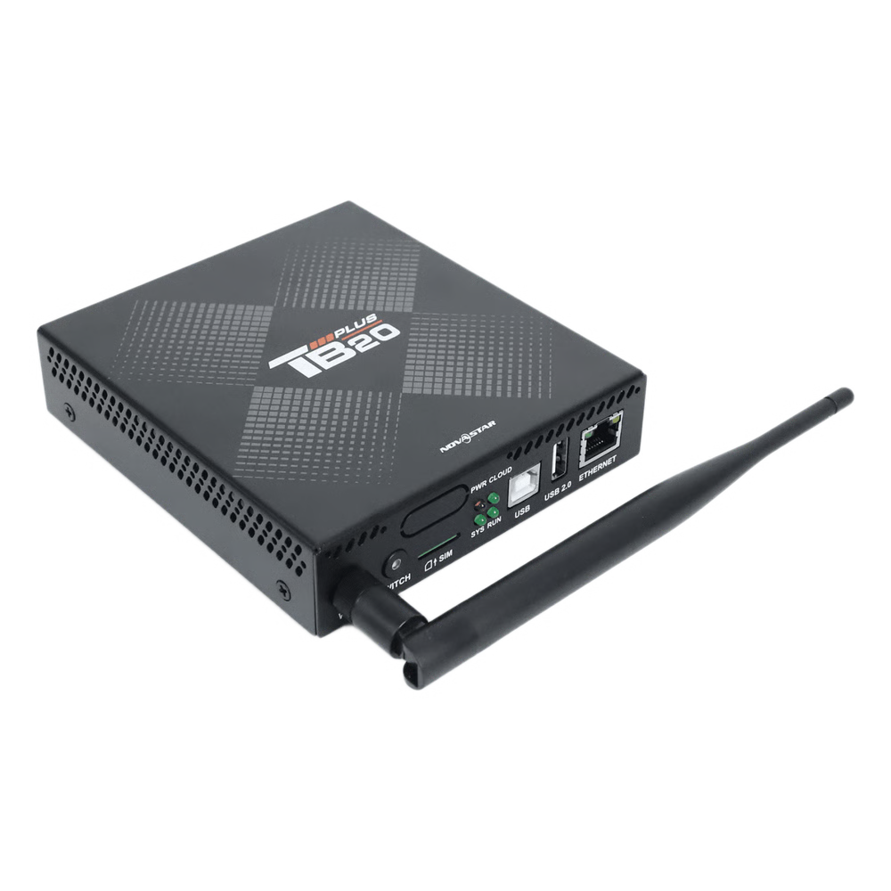 REPRODUCTOR MULTIMEDIA  TB20 PLUS / VIDEOWALL LED1.3 MP / 32 GB ALMACENAMIENTO / WI-FI 2.4GHZ / ETHERNET GIGABIT / AUDIO ESTÉREO / ANDROID 10.0 / IP20
