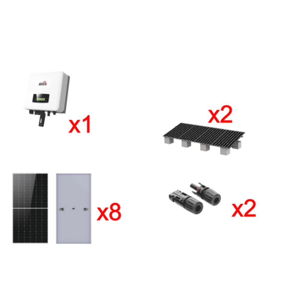 KIT SOLAR INTERCONEXION / 5KW 220VCA / INVERSOR AFORE / MONTAJE INCLUIDO-AFORE-Bsai Seguridad & Controles