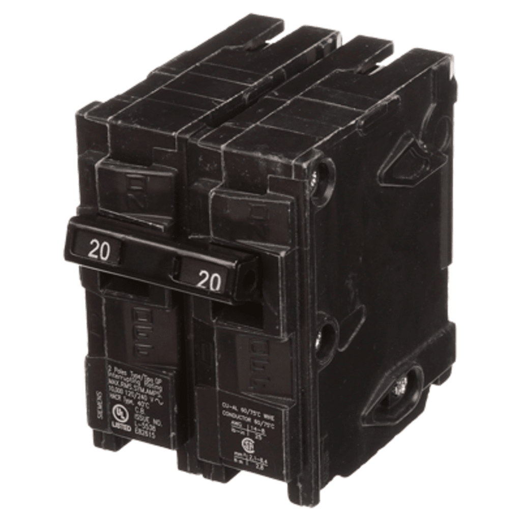 INTERRUPTOR AUTOMÁTICO ENCHUFABLE TIPO QP 2 POLOS, 20 AMP-Área Eléctrica-SIEMENS-Bsai Seguridad & Controles