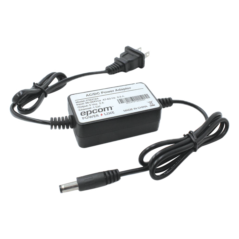 FUENTE DE PODER DE 5 VCC REGULADO @ 2A; UL; VOLTAJE DE ENTRADA DE 100-240 VCA / CON TERMINALES DE EXTENSIÓN
