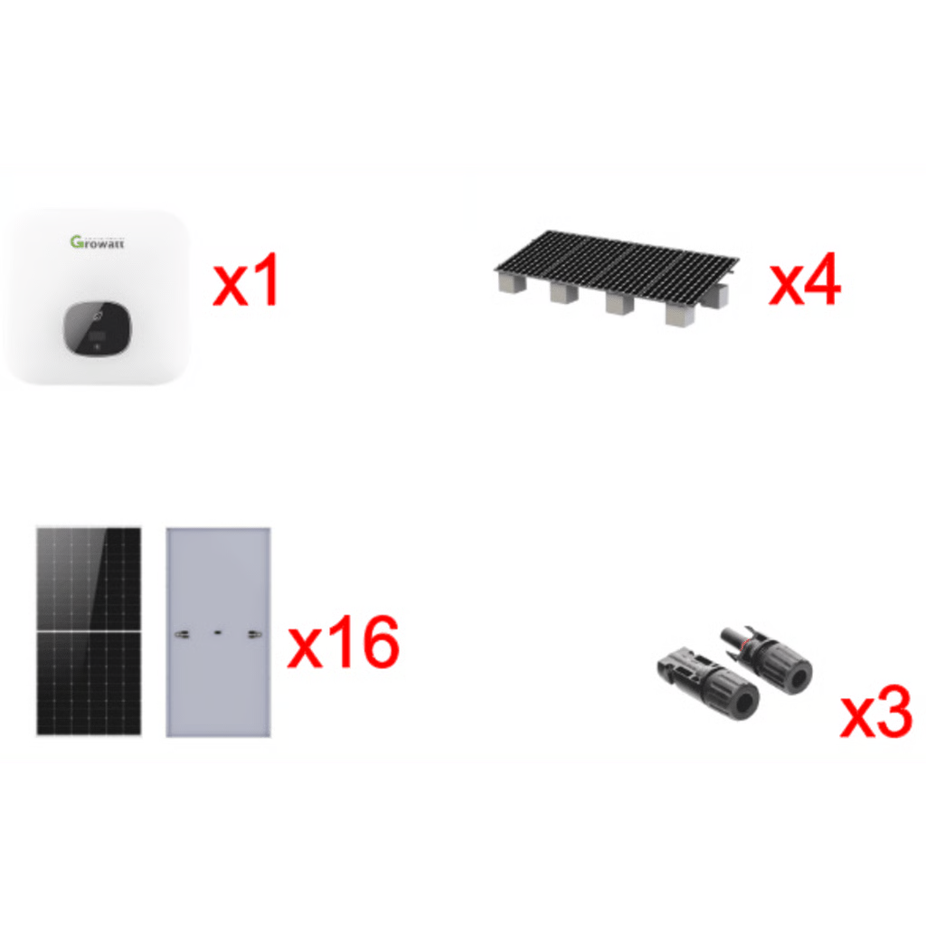 KIT SOLAR INTERCONEXION  / 10KW  220VCA / INVERSOR GROWATT / MONTAJE INCLUIDO