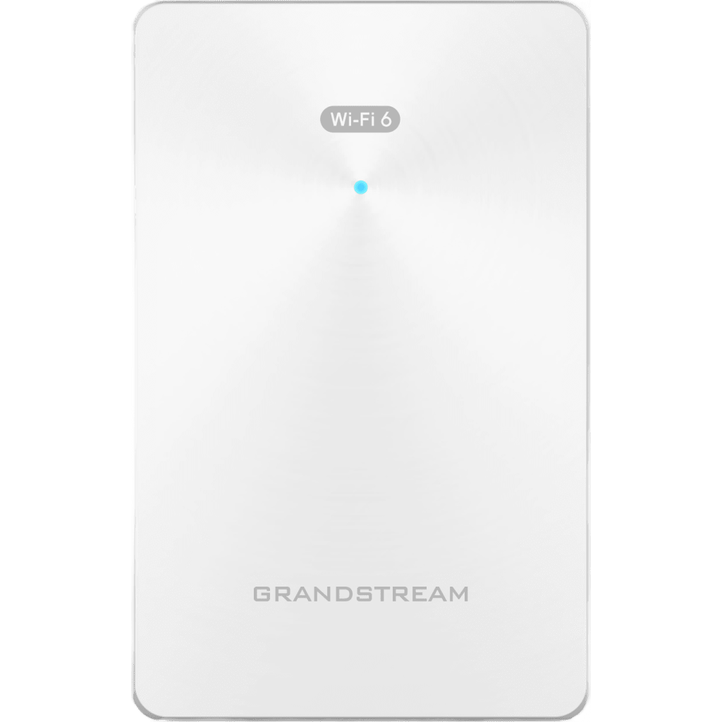 PUNTO DE ACCESO WI-FI 6 802.11AX DE PARED, MU-MIMO 2X2:2 (2.4G) Y 3X3:2 (5G), THROUGHPUT INALÁMBRICO DE 3 GBPS Y 4 PUERTOS GIGABIT CABLEADOS-Redes WiFi-GRANDSTREAM-Bsai Seguridad & Controles
