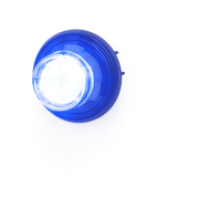 ESTROBO OCULTO DE 12 LED, AZUL/BLANCO, LENTE TRANSPARENTE, BISEL NEGRO