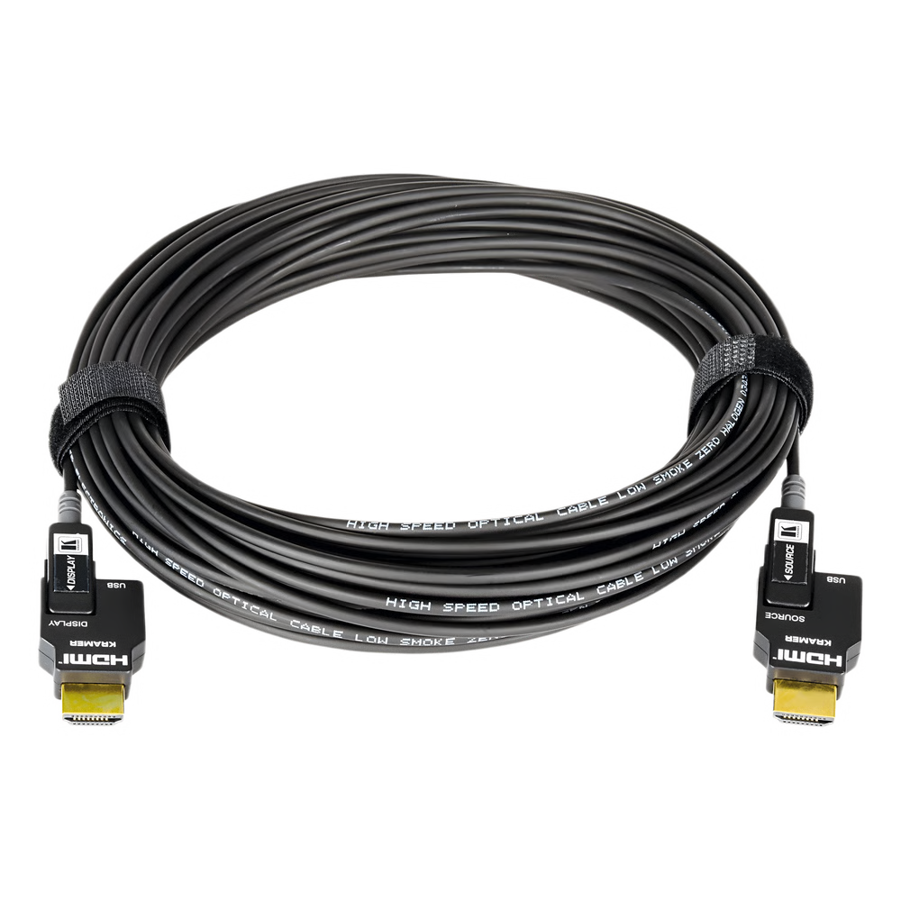 CABLE ACTIVO ÓPTICO HDMI 4K 20 MTS | 4K@60HZ 4:4:4 | 18 GBPS | TERMINALES DESMONTABLES MICRO-HDMI | FIBRA OPTICA  | LIBRE DE HALÓGENOS LSHF | BAÑADO EN ORO 24K