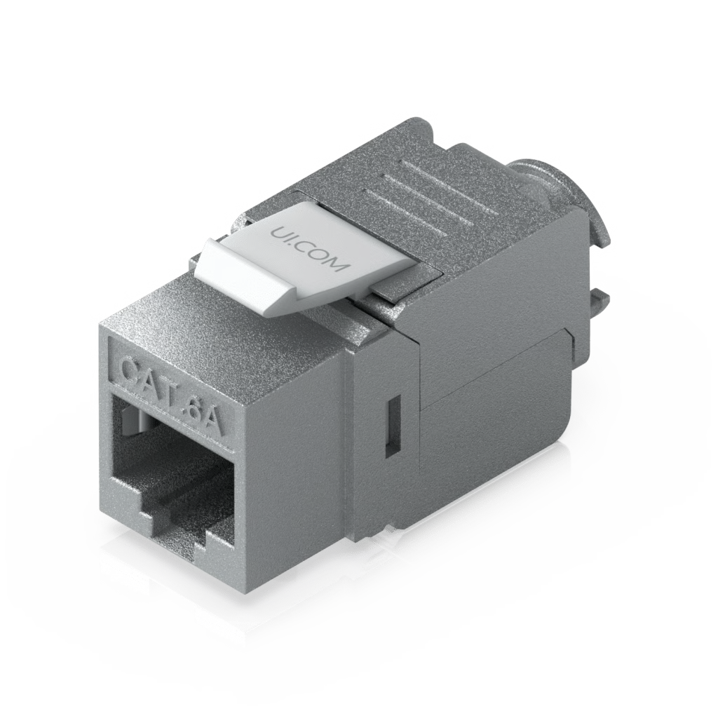 KEYSTONE JACK CAT6A TIPO TOOLLESS PARA TERMINACIÓN SIN HERRAMIENTAS, INSTALACIÓN SNAP-IN EN PATCH PANEL, PAQUETE CON 12 PIEZAS
