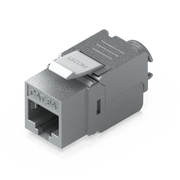 KEYSTONE JACK CAT6A TIPO TOOLLESS PARA TERMINACIÓN SIN HERRAMIENTAS, INSTALACIÓN SNAP-IN EN PATCH PANEL, PAQUETE CON 12 PIEZAS
