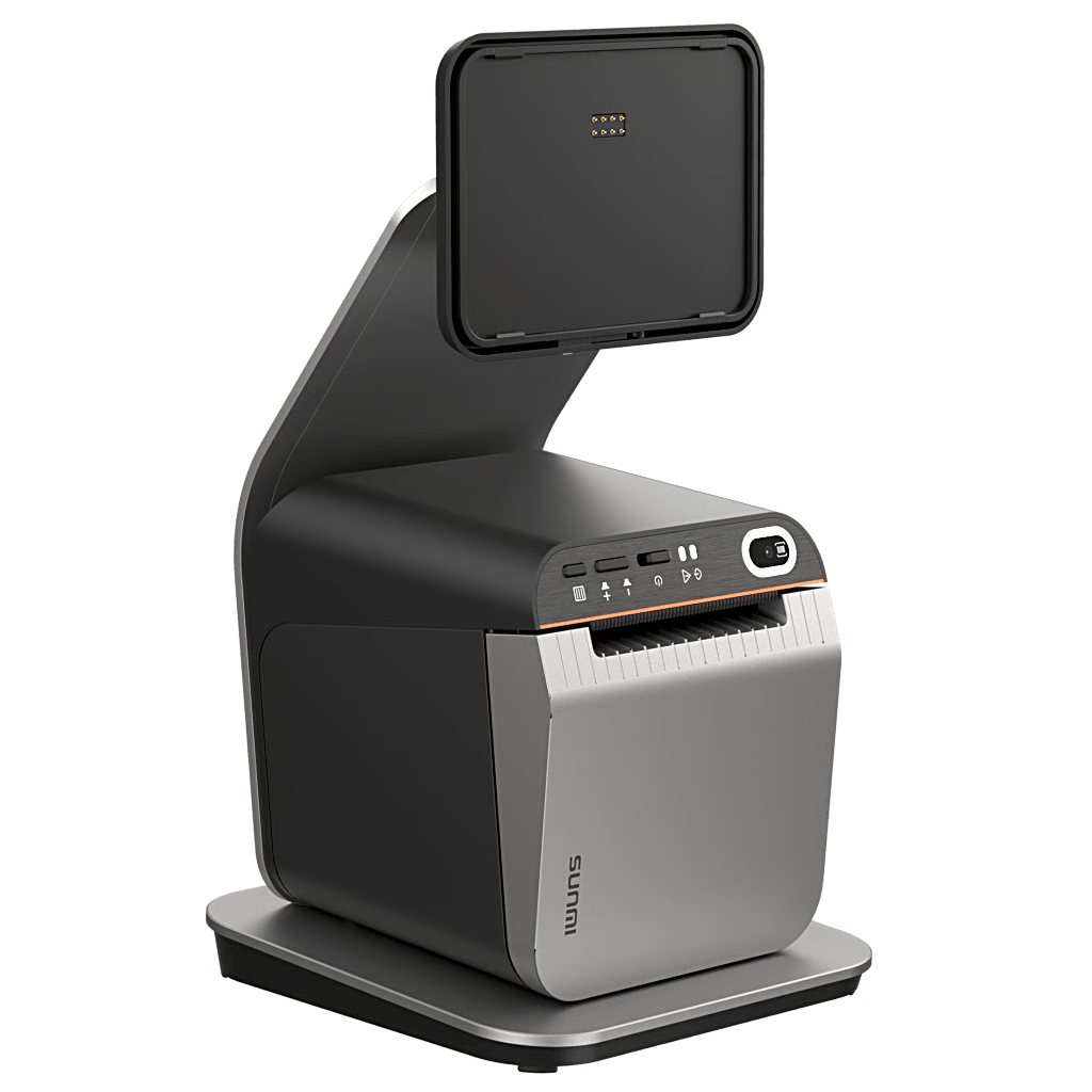 BASE CON SCANNER 1D Y 2D PARA SUNMI CPAD / COMPATIBLE CON IMPRESORA / QUICK LOCK / GIRO 145° / ALIMENTACIÓN INVERSA / COMPATIBLE 3 TAMAÑOS CPAD