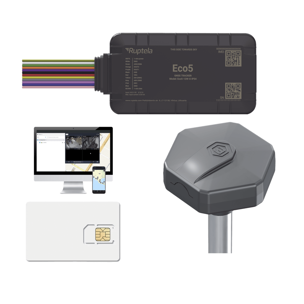 KIT DISPOSITIVO DE RASTREO VEHICULAR/ SENSOR NIVEL DE COMBUSTIBLE BLE / CONECTIVIDAD LTE CAT1 Y LTE-M / BLE 5.0 / GNSS U-BLOX / CARCASA IP54 / BATERÍA INTERNA DE RESPALDO / DETECTA INTERFERENCIAS / INCLUYE: EPCOMGPSCODE, TDBLE1000 Y SIM500MB2Y