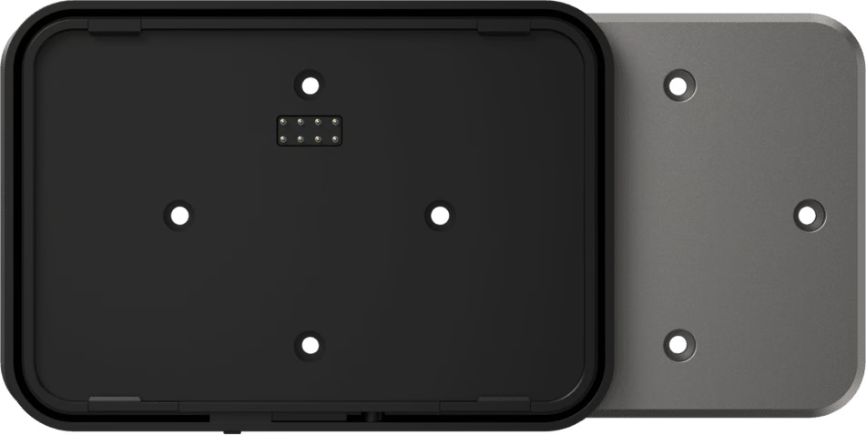 ADAPTADOR DE MONTAJE SUNMI CPAD / COMPATIBILIDAD VESA Y CAJA 86MM / CONECTIVIDAD USB ALIMENTACIÓN Y DATOS / FIJACIÓN SEGURA CON CERRADURA / BOTÓN LIBERACIÓN RÁPIDA