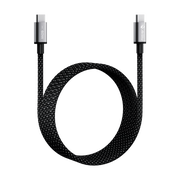 CABLE DE CARGA USB-C A C 1.5 METROS (4.92 PIES) / TECNOLOGIA GAN (NITRURO DE GALIO / FAST-CHARGING / POTENCIA 60W / VELOCIDAD TRANSFERENCIA 480 MBPS / MATERIAL NYLON / CONECTOR ALUMINIO ANODIZADO