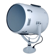 REFLECTOR MARINO EN PEDESTAL MEDIANO SERIE SOLAR RAY DE 10" EN CARCASA COLOR BLANCO