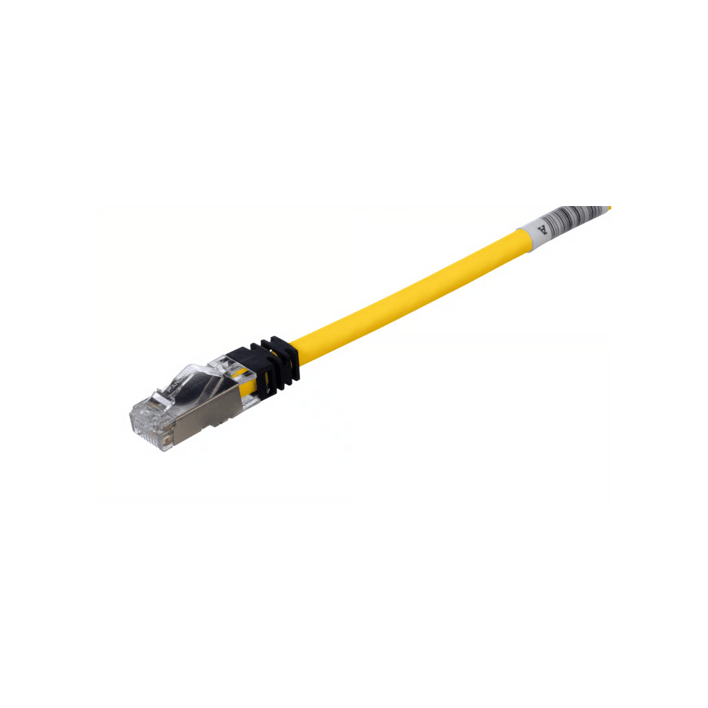 PATCH CORD CAT6A, BLINDADO S/FTP, CM/LS0H, 2 METROS (6.56 PIES), COLOR AMARILLO