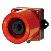 COMBINACION DE BALIZA LED COLOR ROJO Y SIRENA ELECTRÓNICA DE 31 TONOS RESISTENTE A LA INTEMPERIE DE VOLUMEN MÁX. 123 DB A 12-24 VCD