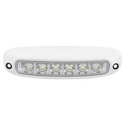 LUZ DE ESCENA SPW13, BASE BLANCA, 12–24VCD, LED BLANCO Y LENTE TRANSPARENTE