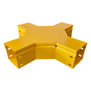 CHFIBER CRUCE HORIZONTAL DE ALUMINIO PERALTE 4" ANCHO 4" RADIO 8" CON RECUBRIMIENTO EN PINTURA EPÓXICA, INCLUYE TAPA , UN PAR DE COPLES Y TORNILLERÍA.