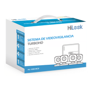 KIT TURBOHD 1080P / DVR 8 CANALES CON H.265+ / 4 CÁMARAS BALA METÁLICAS / FUENTE DE PODER / ACCESORIOS DE INSTALACIÓN