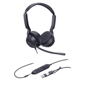 DIADEMA ALÁMBRICA UH42 SE DUAL DE YEALINK CERTIFICADA PARA MICROSOFT TEAMS CON USB-C/A