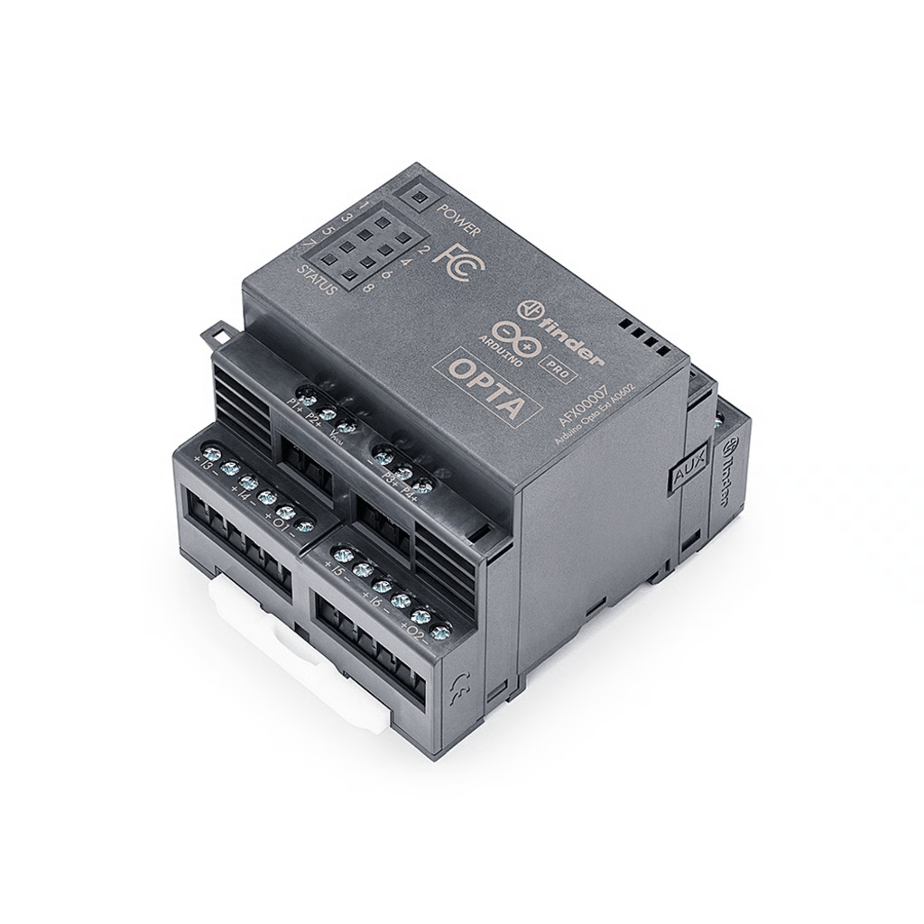 EXPANSIÓN ANALÓGICA ARDUINO OPTA® / 8 CANALES I/O CONFIGURABLES / 16-BIT ADC / 13-BIT DAC / 4 SALIDAS PWM / PROTECCIÓN IP20 / INDUSTRIAL IOT