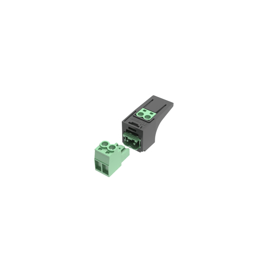 MÓDULO CONECTOR ELÉCTRICO PARA CABLE ELÉCTRICO FMPS, COMPATIBLE CON 26-12 AWG, TIPO MINI-COM, COLOR VERDE