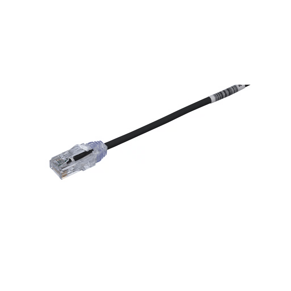 CABLE DE PARCHEO TX6, UTP CAT6, DIAMETRO REDUCIDO (28AWG), COLOR NEGRO, 13.72 METROS (45 PIES)