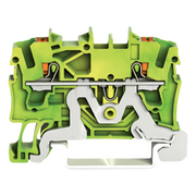 BORNA DE TIERRA TOPJOB® S / 2 CONDUCTORES / SECCIÓN 2.5 MM² / TECNOLOGÍA PUSH-IN CAGE CLAMP® / OPERACIÓN CON TECLA / MONTAJE CARRIL DIN 35X15 Y 35X7.5 / COLOR VERDE-AMARILLO / APLICACIONES EX Y FERROVIARIAS / CERTIFICACIO