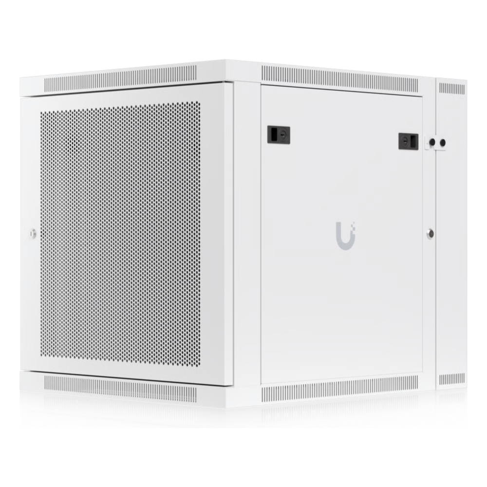UACC RACK CABINET 12U (600 X 703 MM) - GABINETE CERRADO PARA MONTAJE EN PARED CON PUERTA FRONTAL PERFORADA, PUERTA TRASERA ABATIBLE (SWING-OUT) Y PANELES LATERALES REMOVIBLES CON LLAVE