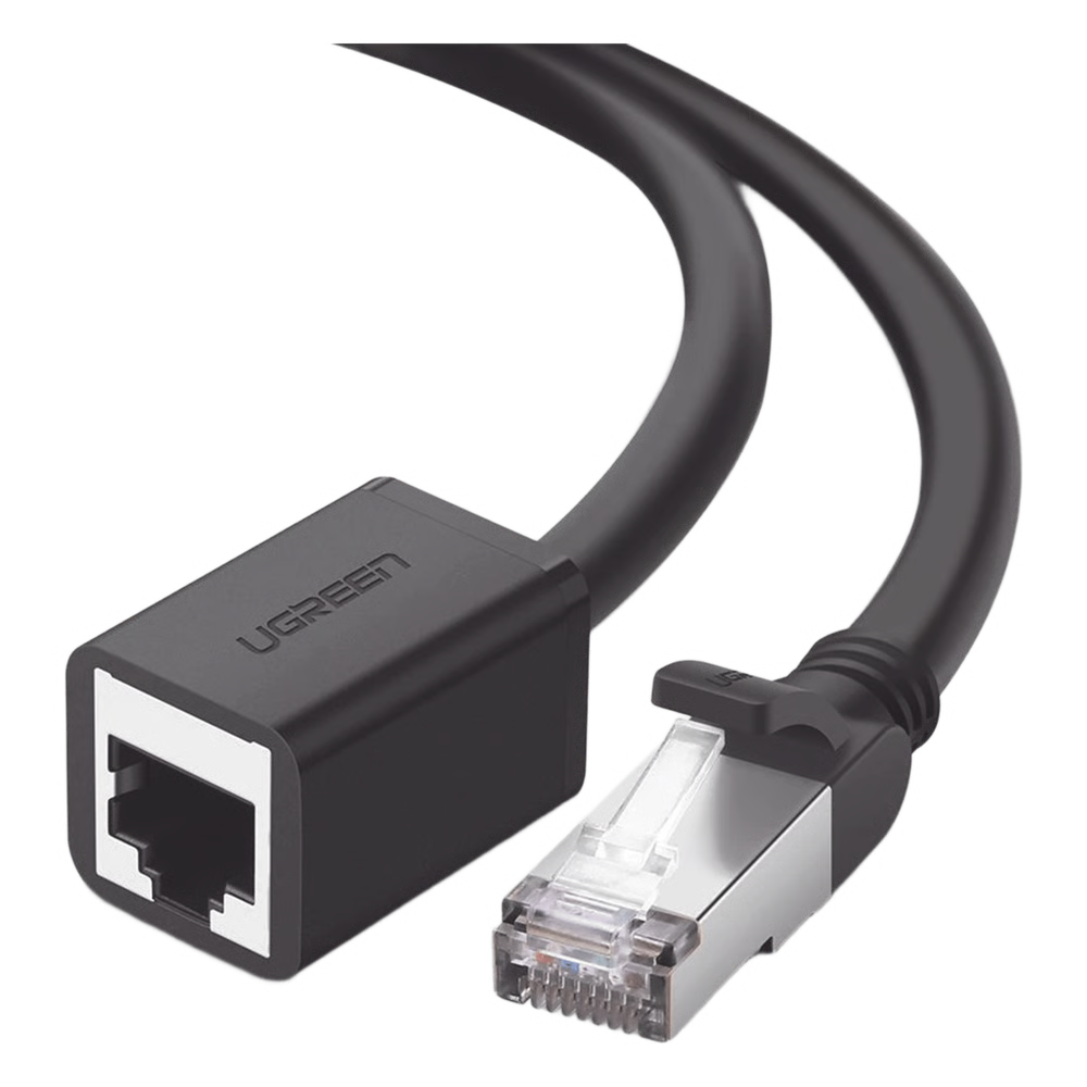 CABLE DE EXTENSIÓN CAT6 RJ45 F/UTP / MACHO A HEMBRA / 0.5M / MÉTODO DE CONEXIÓN 568B / VELOCIDAD DE TRANSMISIÓN 1000MBPS / ANCHO DE BANDA DEL CANAL 250MHZ / CAJA DE COBRE / NEGRO