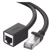 CABLE DE EXTENSIÓN CAT6 RJ45 F/UTP / MACHO A HEMBRA / 0.5M / MÉTODO DE CONEXIÓN 568B / VELOCIDAD DE TRANSMISIÓN 1000MBPS / ANCHO DE BANDA DEL CANAL 250MHZ / CAJA DE COBRE / NEGRO