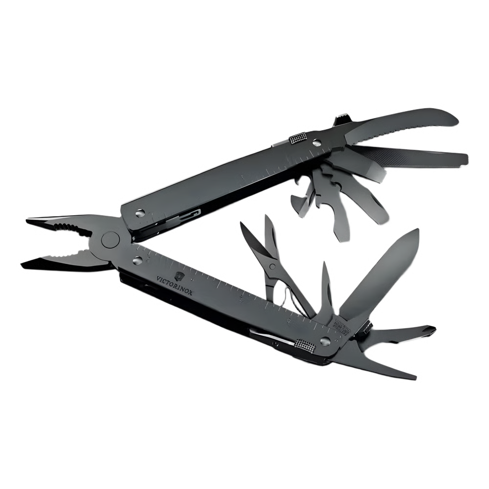 NAVAJA MULTIUSO VICTORINOX SWISS TOOL / 26 FUNCIONES / ACERO SUIZO / PUNTA FINA / DIMENSIONES 115 X 45 X 19 MM / PESO 295 G.