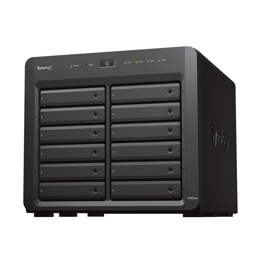 SERVIDOR NAS SYNOLOGY DISKSTATION DS3622XS+ | 12 BAHÍAS | INTEL XEON 6 NÚCLEOS | 16 GB DDR4 ECC | 10GBE RJ-45 | EXPANSIÓN HASTA 36 BAHÍAS | RAID F1, 0, 1, 5, 6, 10 | CACHÉ NVME SSD .-Servidores / Almacenamiento-SYNOLOGY-Bsai Seguridad & Controles