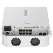 SWITCH POE GIGABIT 8 PUERTOS / 2 SFP UPLINK / POE++ 802.3BT 90W PORT 1-2 / POE+ 802.3AT 30W PORT 3-8 / 110W BUDGET TOTAL / 20GBPS SWITCHING / FANLESS / WALL-POLE MOUNT / INDUSTRIAL -30°C A 60°C
