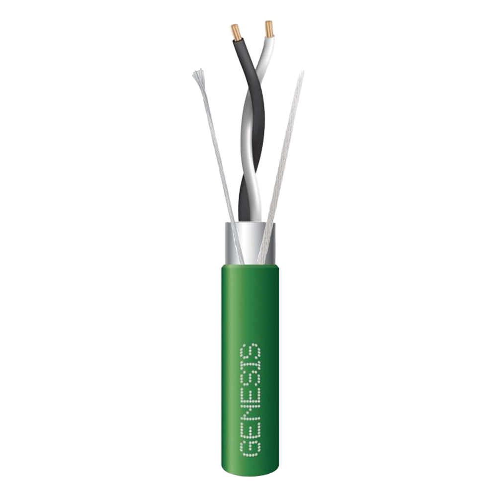 GENESIS 3320-2105 - CABLE DE DATOS EIA-485 / 2X22 AWG / BLINDADO TRENZADO / PLENUM / BOBINA 305 M (1000 FT) / VERDE