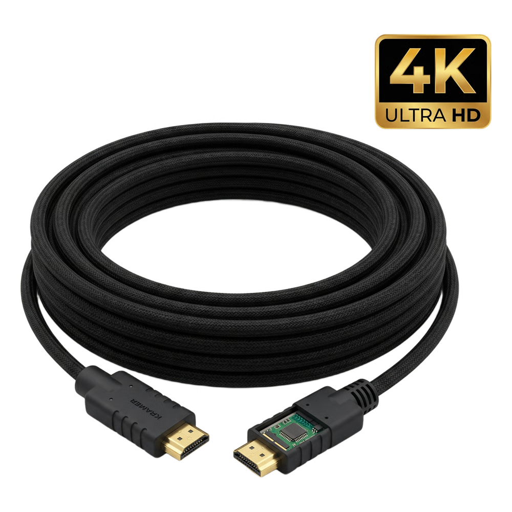 CABLE HDMI ACTIVO 4K A 60HZ | HDR, TRIPLE BLINDAJE, K-LOCK | CA-HM (20 MTS / 66 FT)