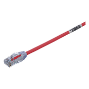 CABLE DE PARCHEO UTP CAT6A, CM/LSZH, DIAMETRO REDUCIDO (28AWG), COLOR ROJO, 0.3 METROS (1 PIE)