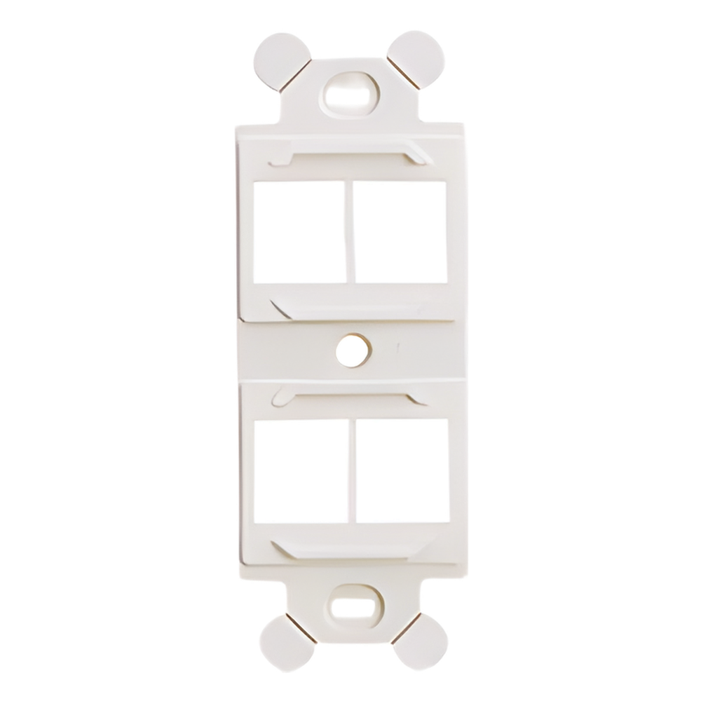 PANDUIT NK4106MFIW - MARCO DE MÓDULO DÚPLEX / 4 PUERTOS KEYSTONE / NEMA 106 / ABS / BLANCO MATE