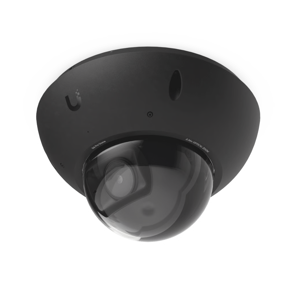 UNIFI PROTECT G6 PRO DOME - CÁMARA 4K POE+ ANTIVANDÁLICA Y TODO CLIMA CON MOTOR DE IA MULTI-TOPS, ZOOM ÓPTICO 2.36× Y SENSOR CMOS 1/1.2 Y VISIÓN NOCTURA IR DE LARGO ALCANCE