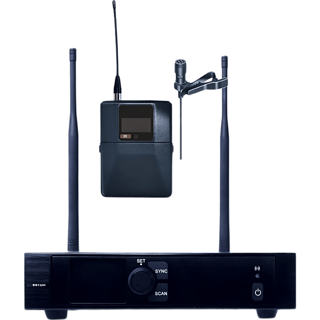 SISTEMA DE MICRÓFONO INALÁMBRICO | RECEPTOR UN CANAL U-BAND 540-690 MHZ | MICRÓFONO DE SOLAPA DIGITAL | MODULACIÓN PI/4-DQPSK | PANTALLA TFT-LCD 2.2" | ENCRIPCIÓN DE AUDIO | AUTONOMÍA >10 HORAS