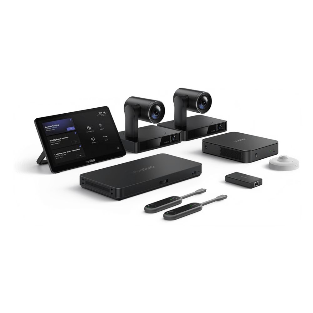 SISTEMA DE VIDEOCONFERENCIA YEALINK MVCS90 PARA MICROSOFT TEAMS ROOMS IDEAL PARA SALAS GRANDES CON SEGUIMIENTO INTELIGENTE Y AUDIO PROFESIONAL.