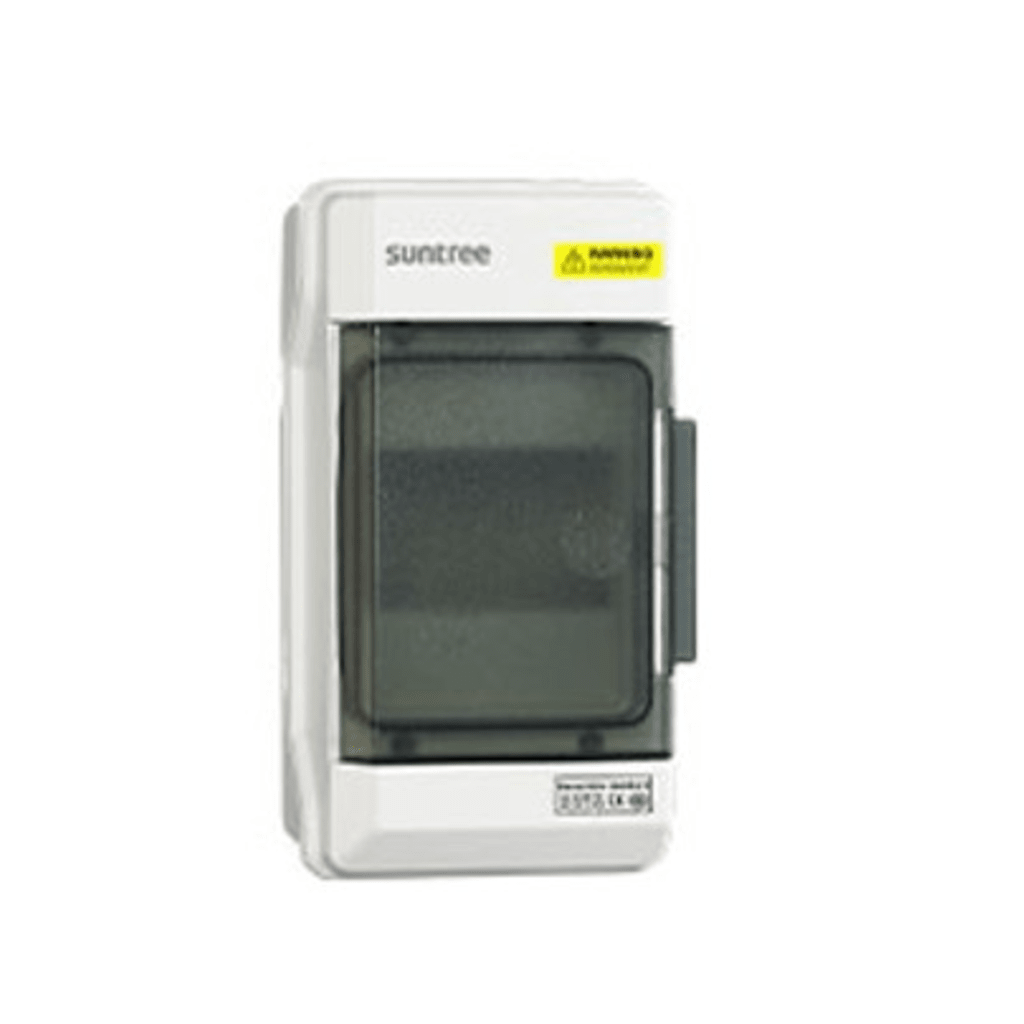 GABINETE PLÁSTICO PARA EXTERIOR IP65 PARA RIEL DIN 4 ESPACIOS.-Área Eléctrica-SUNTREE-Bsai Seguridad & Controles