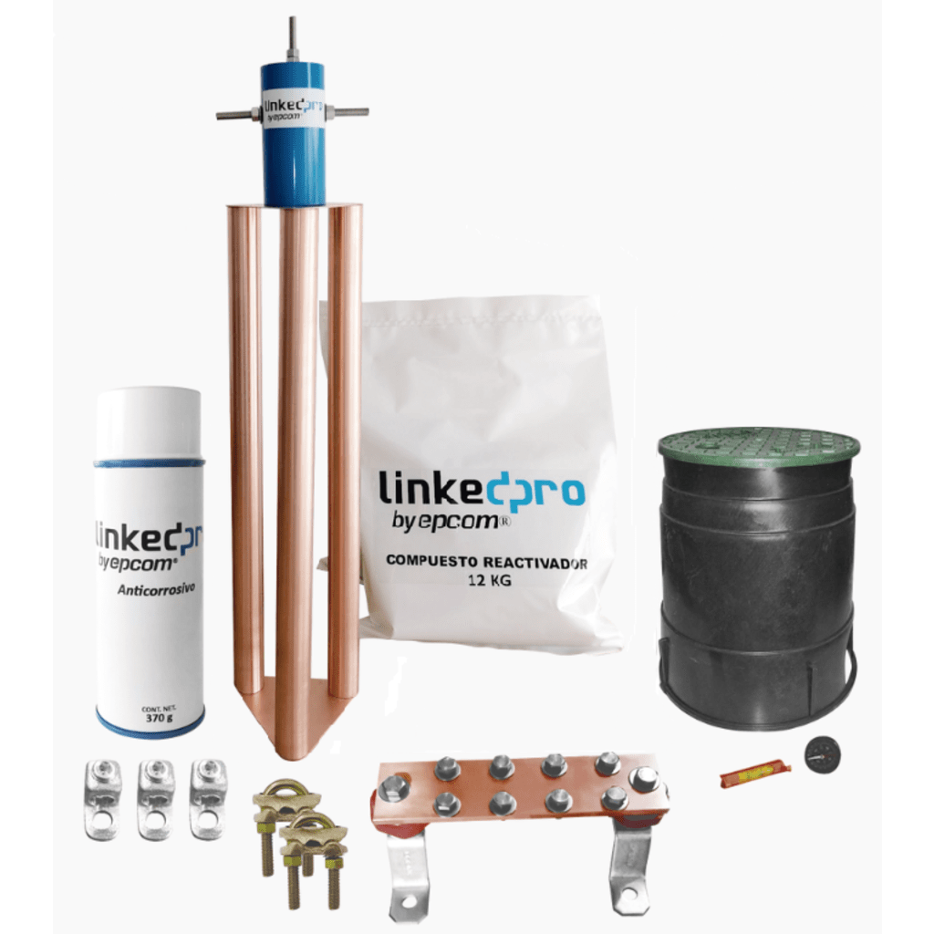 KIT DE PUESTA A TIERRA LINKEDPRO, PARA PROTECCIÓN DE HASTA 200 AMP.-Calidad de la Energía-LINKEDPRO BY EPCOM-Bsai Seguridad & Controles