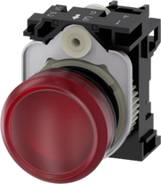 LAMPARA DE SEÑALIZACIÓN PLÁSTICA CON LED COLOR ROJA, 24VCA-VCD
