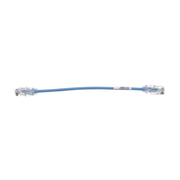 CABLE DE PARCHEO UTP CAT6A, CM/LSZH, DIAMETRO REDUCIDO (28AWG), COLOR AZUL, 20 CM (7.87 PULGADAS).