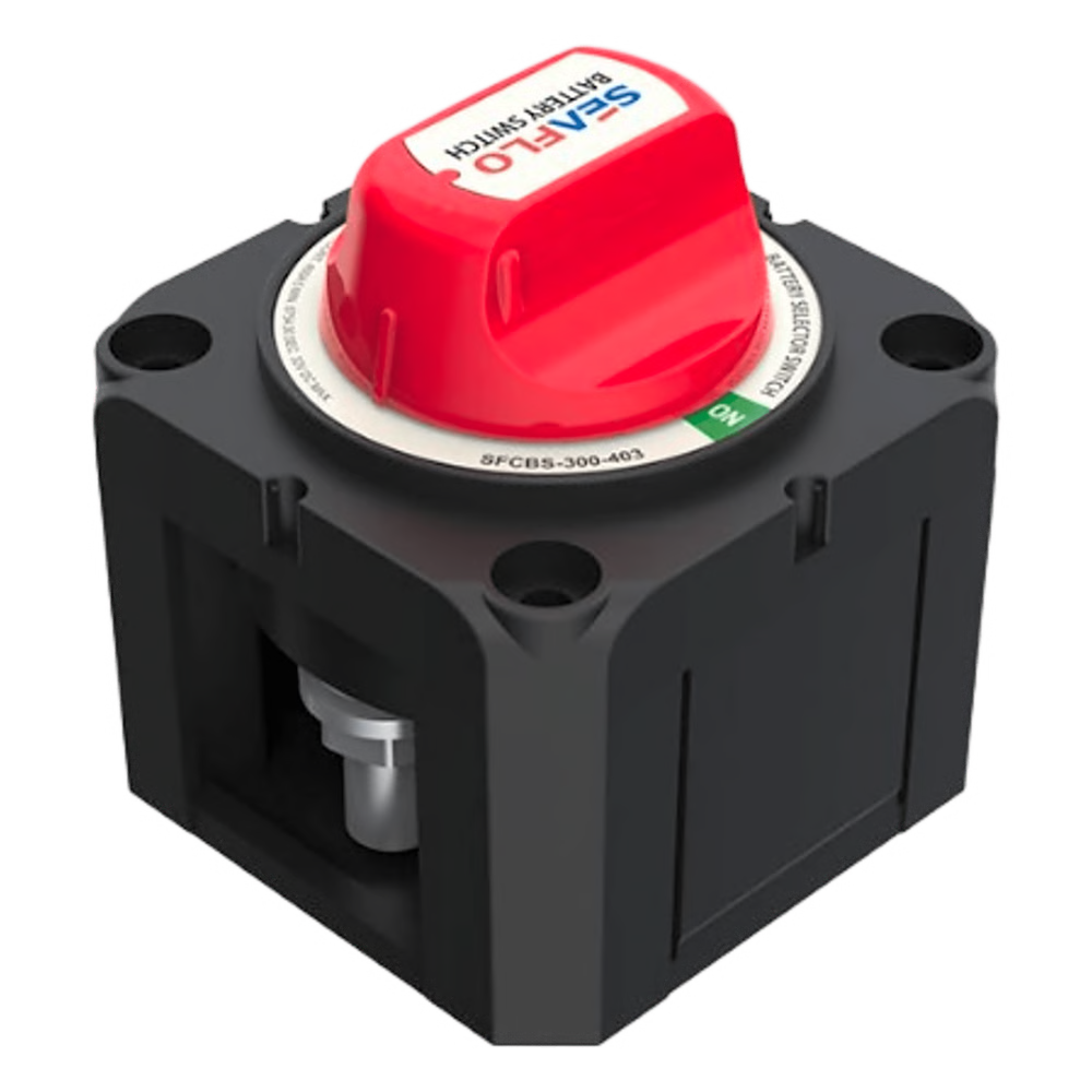 INTERRUPTOR DESCONEXIÓN BATERÍA MONOCIRCUITO ON/OFF, 275A DC CONTINUO, 900A DC ARRANQUE, TERMINALES COBRE ESTAÑADO, IP68, MONTAJE SUPERFICIE/PANEL, CUMPLE ABYC/UL/SAE