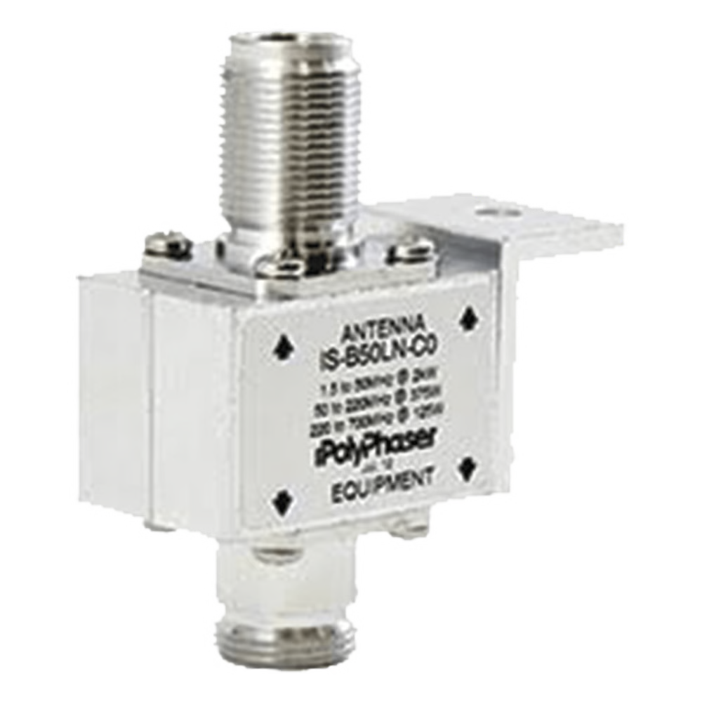 PROTECTOR COAXIAL DE 10MHZ A 1GHZ CON BLOQUEADOR DE DC Y CONECTORES N HEMBRA, 50 Ω