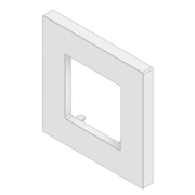 EMBELLECEDOR PARA CAJA EUROPEA / DIMENSIONES 84X84X8 MM EXTERNAS / ABS ANTIMICROBIANO / BLANCO CON EFECTO DE CONTRASTE / COLOCACIÓN FÁCIL Y RÁPIDA
